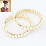 Gold Hoop Pearls | Earrings