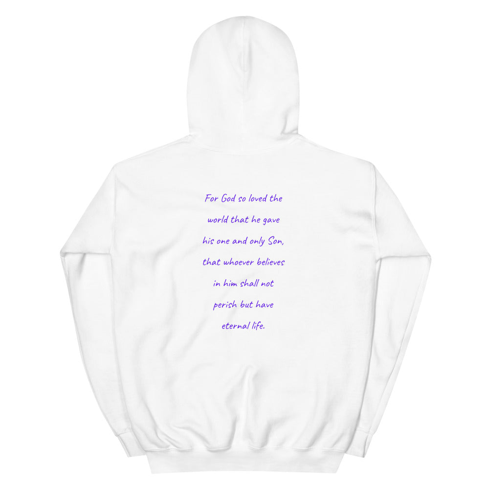 Saved by Love | White | Purple Hoodie