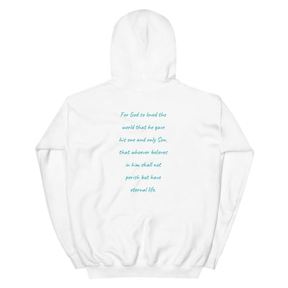 Saved by Love | White|Turquoise Hoodie