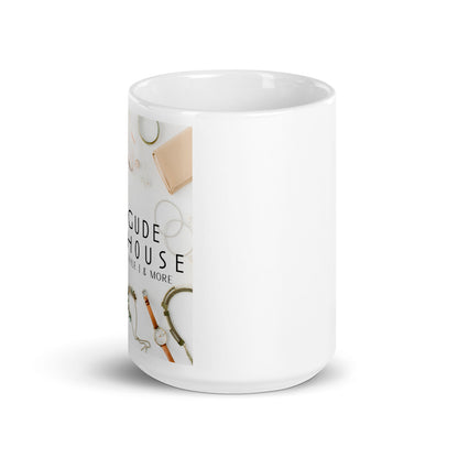 The Gude StoreHouse | Merch |White glossy mug- Right Side Handle